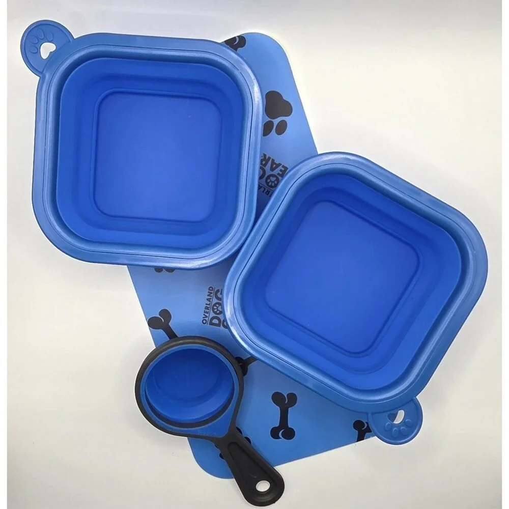 Overland Dog Gear Dine Away Kit 7 Pc Sm to Med Dog Pet Travel Essential Mobile